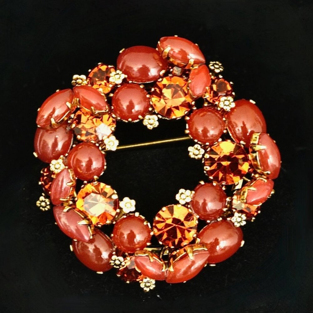 Exquisite 1940's Brooch Made In Austria - Stamped